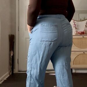 L denim pants
